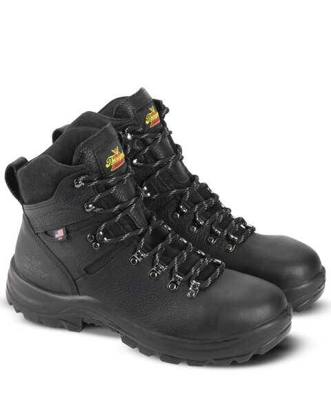 Image #1 - Thorogood Men's American Union Made In The USA Waterproof Work Boots - Steel Toe, Black, hi-res