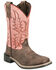Image #1 - Smoky Mountain Girls' Rustic Rider Western Boots - Broad Square Toe, Brown, hi-res