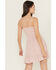 Image #4 - Angie Women's Eyelet Sleeveless Mini Dress, Pink, hi-res