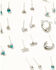 Image #5 - Shyanne Women's Teal Stone Earring Pack - 20 Piece, Silver, hi-res