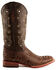 Ferrini Men's Caiman Croc Print Western Boots - Broad Square Toe, Rust, hi-res