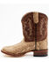 Image #3 - Tanner Mark Little Boys' Little Monster Western Boots - Broad Square Toe, Brown, hi-res