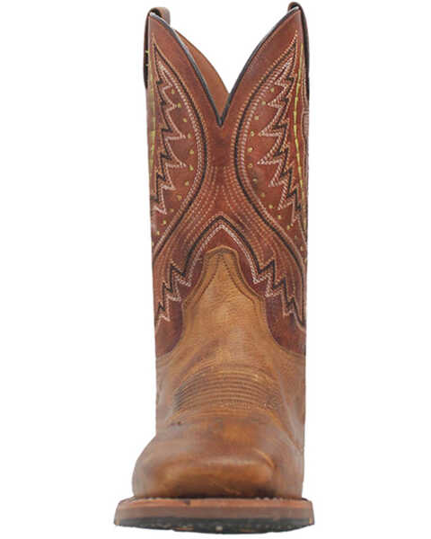 Image #4 - Dan Post Men's Saddle Bison Performance Western Boots - Broad Square Toe, Tan, hi-res