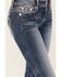 Image #4 - Miss Me Women's Medium Wash Mid Rise Embroidered Pocket Bootcut Jeans, , hi-res