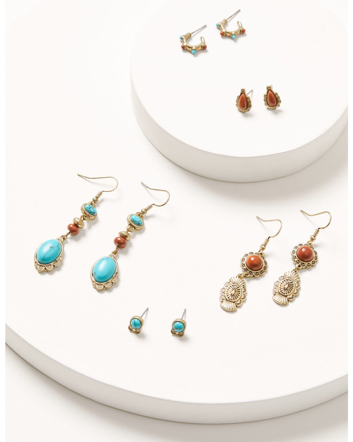 Image #1 - Shyanne Women's Golden Skyland Multi Stone Earring Set - 5 Piece, Gold, hi-res