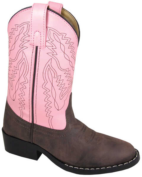 Image #1 - Smoky Mountain Girls' Monterey Western Boots - Round Toe, Brown, hi-res