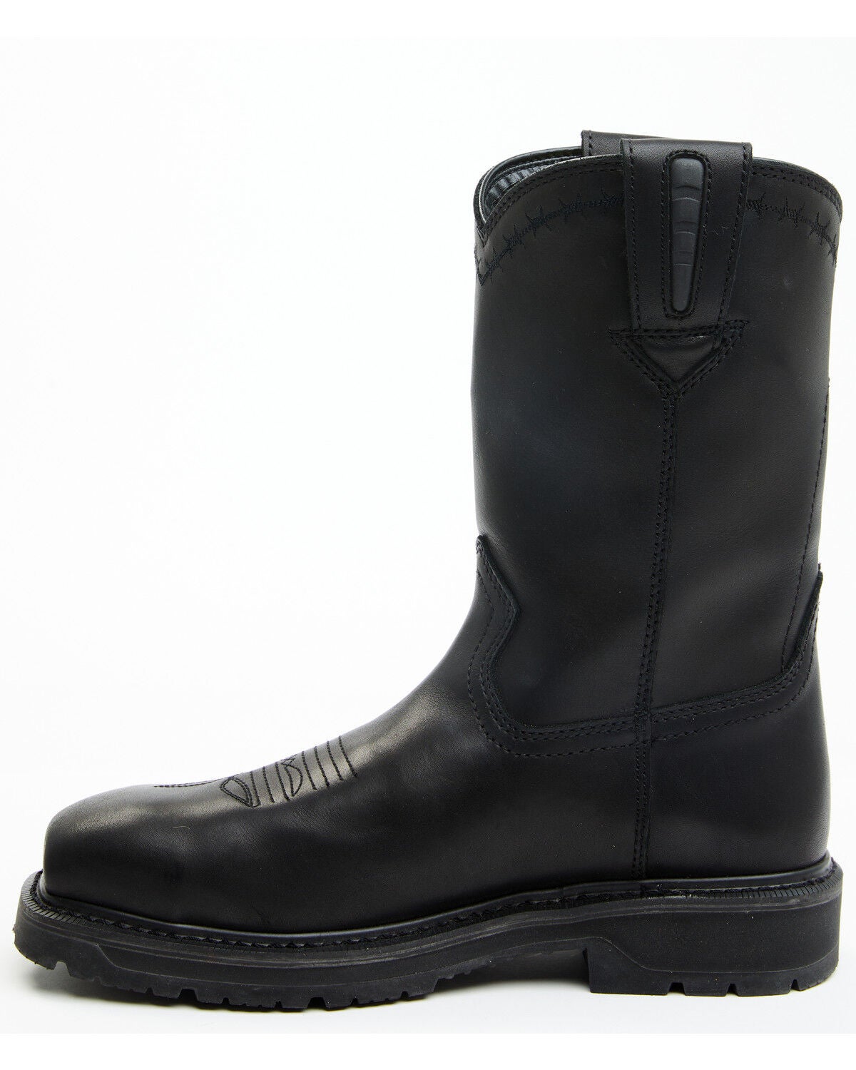 Image #3 - Cody James Men's 11" Uniform Western Work Boots - Composite Toe, Black, hi-res