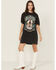 Image #1 - Rock & Roll Denim Women's Wild West Short Sleeve Mini Graphic T-Shirt Dress, Black, hi-res