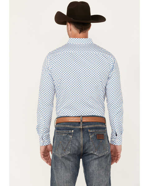 Image #4 - Ariat Men's Mac Geo Print Long Sleeve Button-Down Stretch Western Shirt, White, hi-res