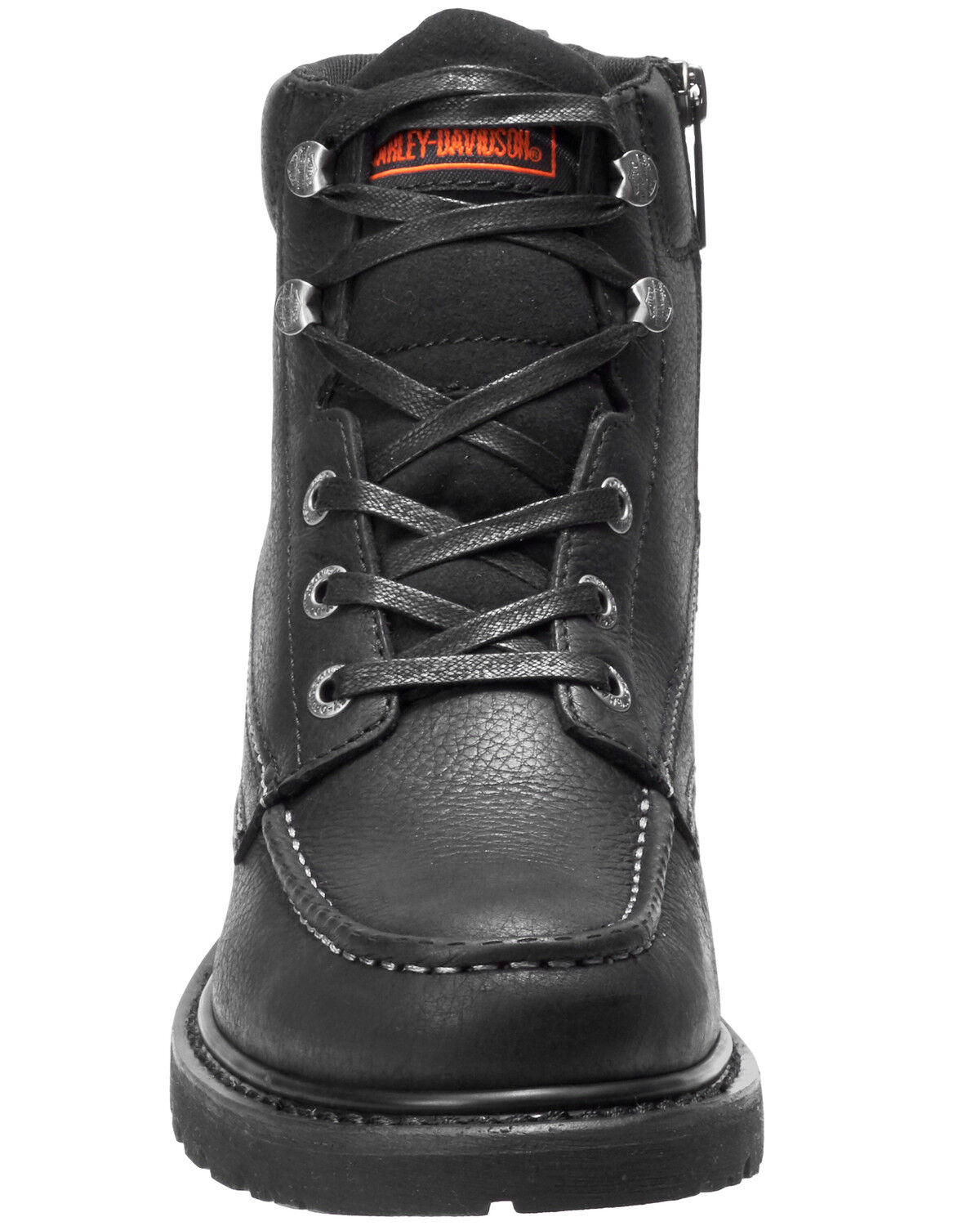 black moc toe work boots