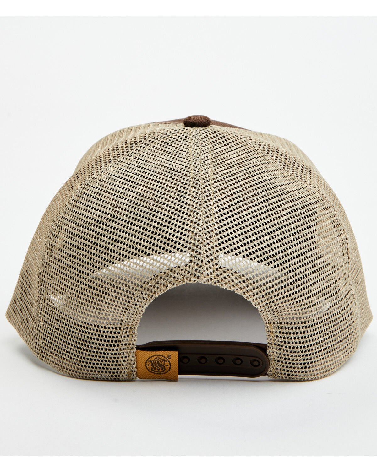 Image #3 - Smith & Wesson Men's Stamp Rope Patch Trucker Cap, Brown, hi-res