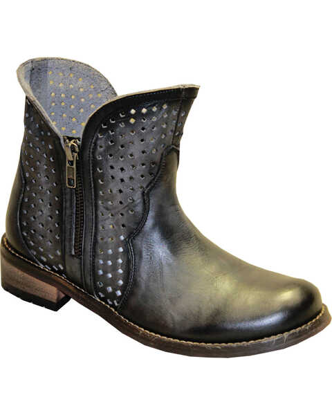 Abilene Women's 5" Ventilated Zippered Boots - Round Toe, Black, hi-res