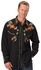 Image #1 - Scully Floral Embroidered Shirt, Black, hi-res