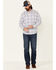 Flag & Anthem Men's Portola Plaid Print Long Sleeve Button Down Western Shirt , Blue, hi-res