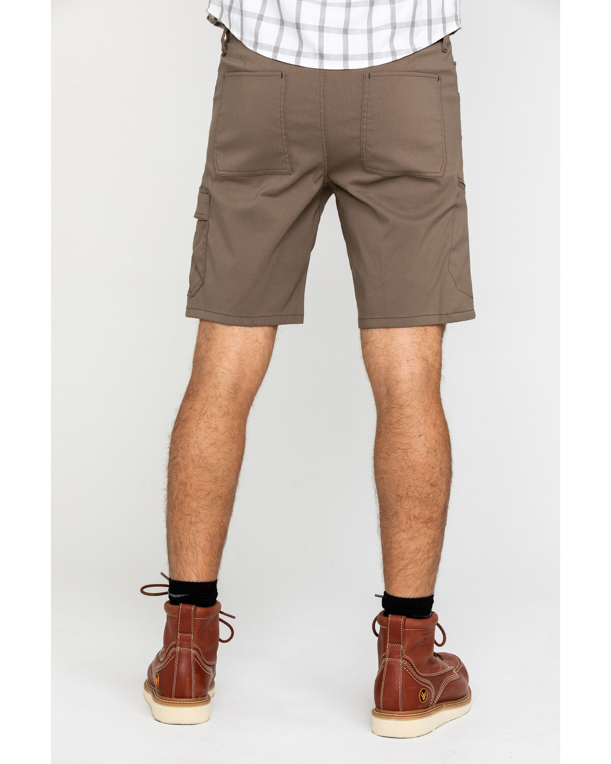 Image #2 - ATG by Wrangler Men's Morel Utility Asymmetric Cargo Shorts - Big, Brown, hi-res