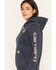 Image #3 - Carhartt Women's Iconic Clarksburg Logo Sweatshirt, Blue, hi-res
