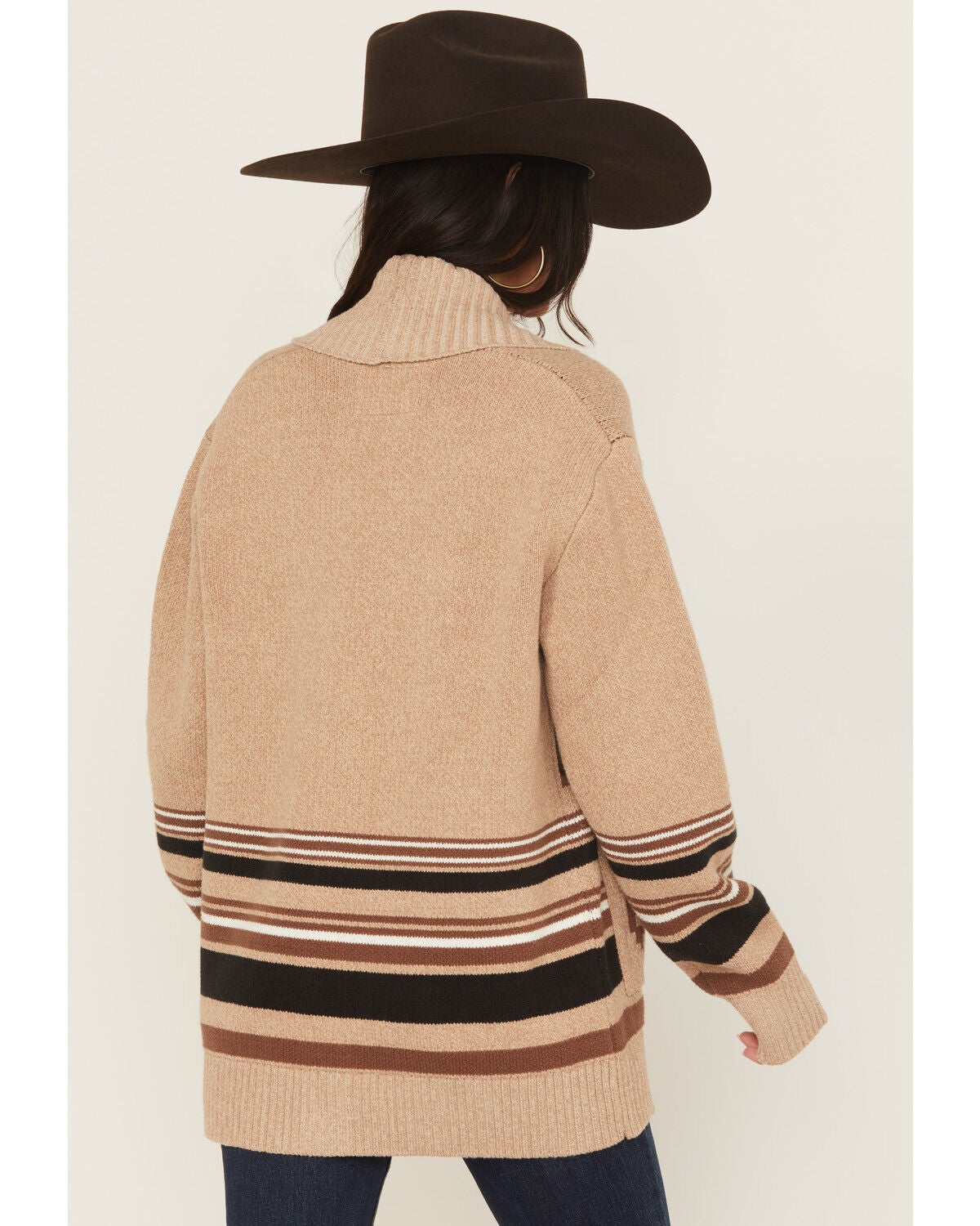 Image #4 - Wrangler Retro Women's Horse Cardigan, Brown, hi-res
