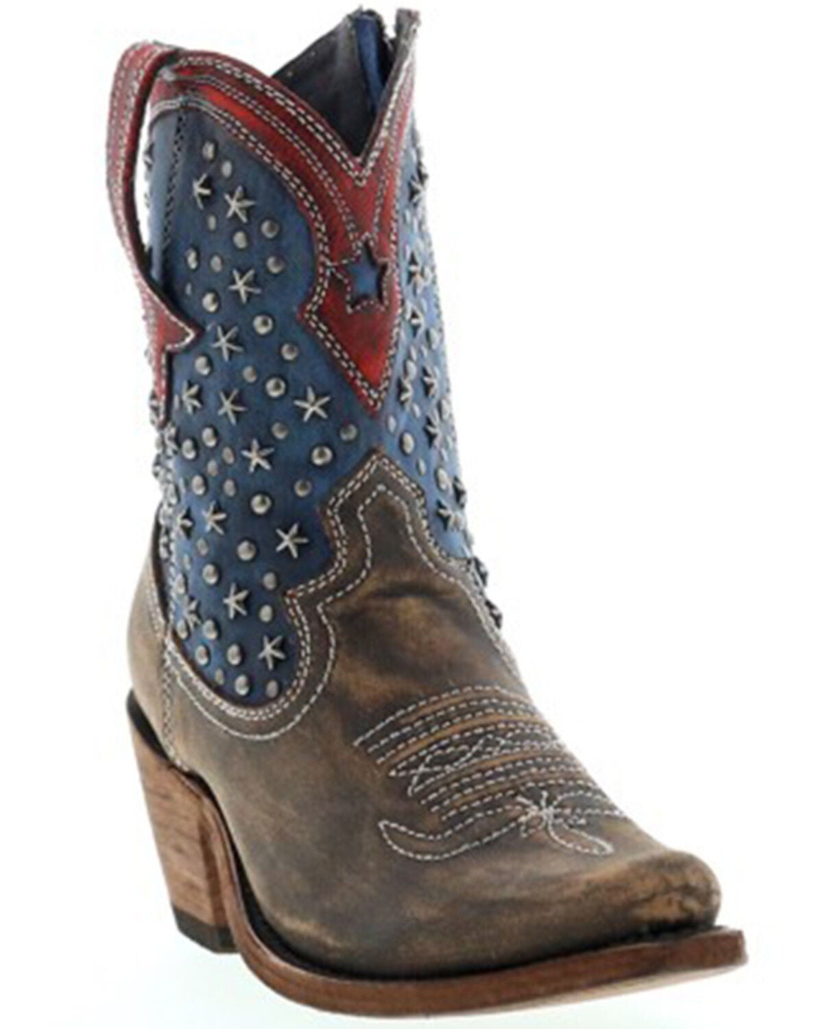 Liberty Black Women's Jules Studded Western Boot - Snip Toe, Brown, hi-res
