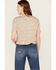 Image #4 - Miss Me Women's Geo Print Sequins Short Sleeve Top , Rose, hi-res