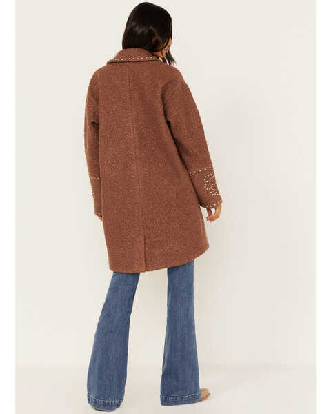 Image #4 - Idyllwind Women's Studded Wool Snap Coat, Brown, hi-res