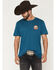 Image #2 - Howitzer Men's Liberty Short Sleeve Graphic T-Shirt, Blue, hi-res