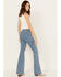 Image #3 - Rock & Roll Denim Women's Medium Wash High Rise Desert Print Bargain Flare Jeans, Medium Wash, hi-res