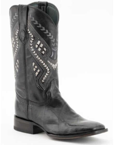 Image #1 - Ferrini Men's Jeese Alligator Print Western Boots - Broad Square Toe, Black, hi-res