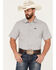 Kimes Ranch Men's Linville Short Sleeve Button Down Shirt, Heather Grey, hi-res