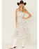 Image #1 - Yura Women's Floral Print Sleeveless Midi Dress, White, hi-res