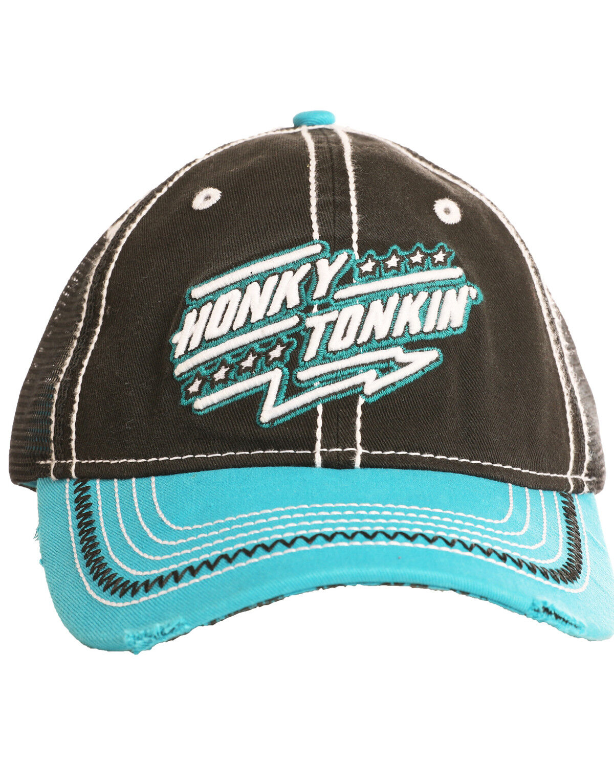 Image #1 - Rock & Roll Denim Men's Honky Tonkin Baseball Cap, Black, hi-res