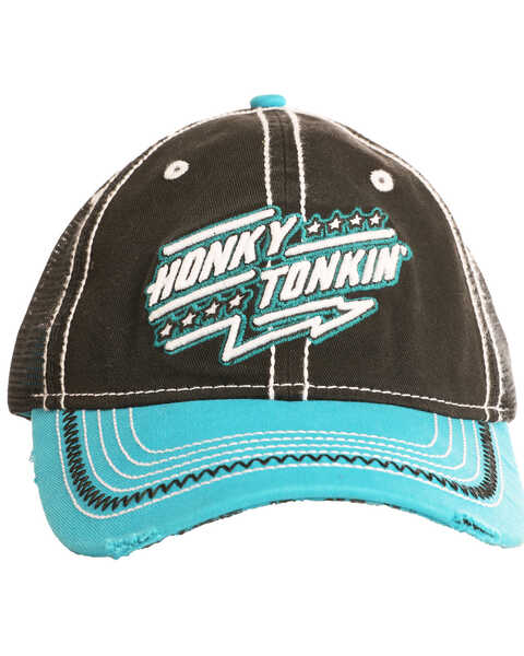 Image #1 - Rock & Roll Denim Men's Honky Tonkin Baseball Cap , Black, hi-res