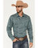 Image #1 - Wrangler Retro Men's Paisley Print Long Sleeve Snap Western Shirt, Teal, hi-res
