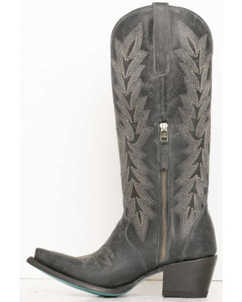 Image #3 - Lane Women's Off The Record Tall Western Boots - Snip Toe, Black, hi-res