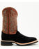 Image #2 - Justin Men's Alamo Roughout Western Boots - Broad Square Toe, Black, hi-res