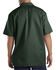 Dickies Men's Solid Short Sleeve Folded Work Shirt, Hunter Green, hi-res