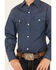 Ely Walker Boys' Geo Print Long Sleeve Pearl Snap Western Shirt , Navy, hi-res