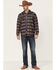 Cody James Men's Caveman Bonded Plaid Long Sleeve Snap Western Flannel Shirt , Olive, hi-res