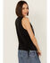 Image #4 - Rock & Roll Denim Women's Sleeveless Steer Head Fringe Tank , Black, hi-res