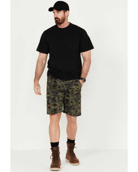 Hawx Men's Stretch Cargo Work Shorts , Camouflage, hi-res