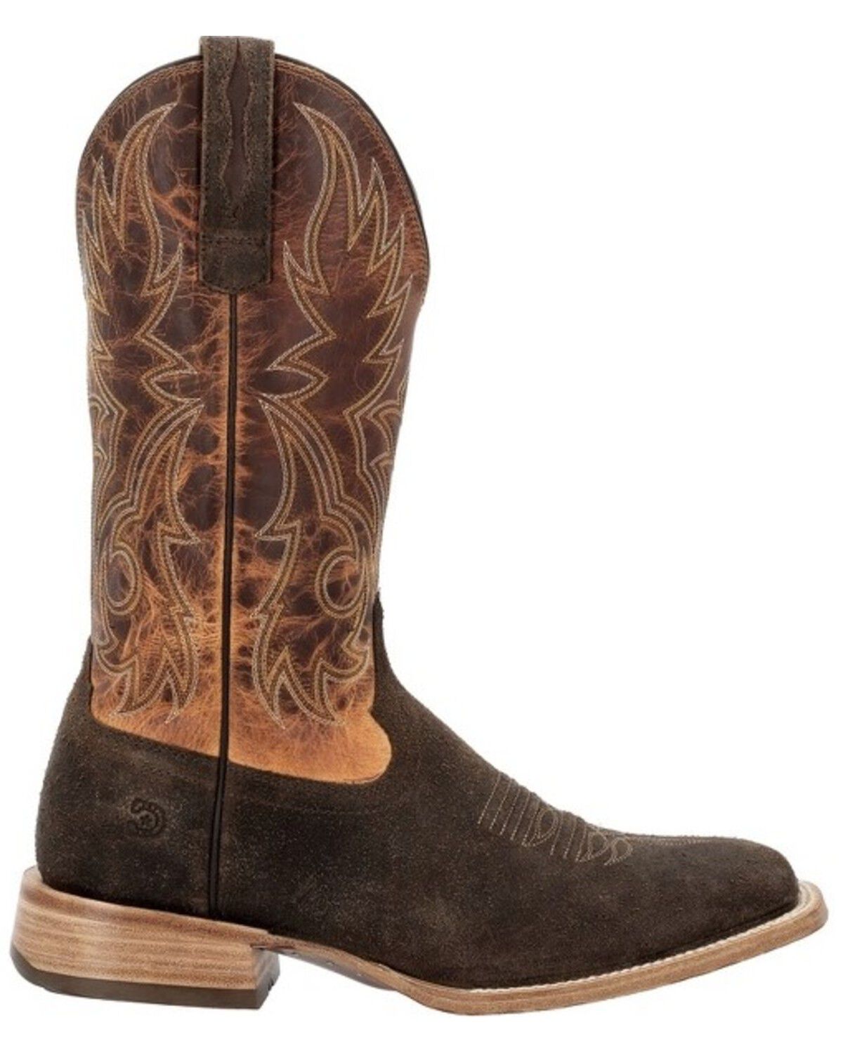 Image #2 - Durango Men's Arena Elite 13" Roughout Roper Boots - Broad Square Toe, Brown, hi-res