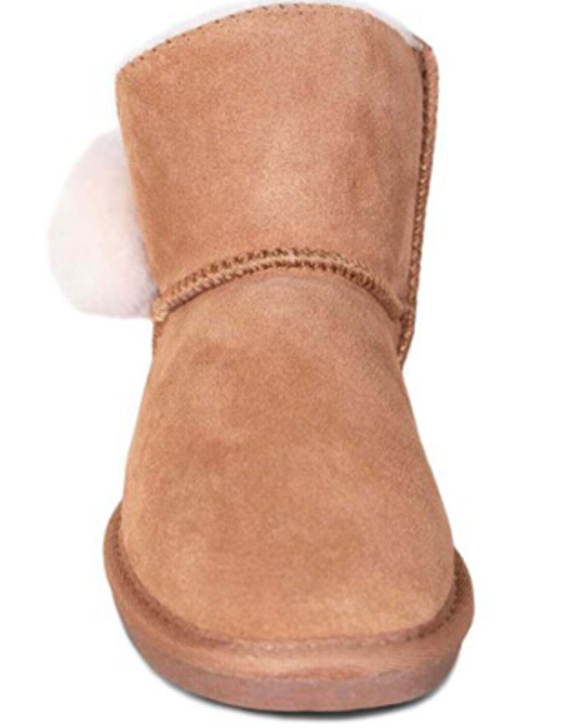 Image #3 - Cloud Nine Girls' Sheepskin Pom Pom Boots - Round Toe, Chestnut, hi-res