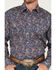 Image #2 - Roper Men's Amarillo Paisley Print Long Sleeve Pearl Snap Western Shirt, Blue, hi-res