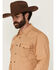 Image #2 - Cinch Men's Geo Striped Print Modern Fit Long Sleeve Snap Western Shirt, Gold, hi-res
