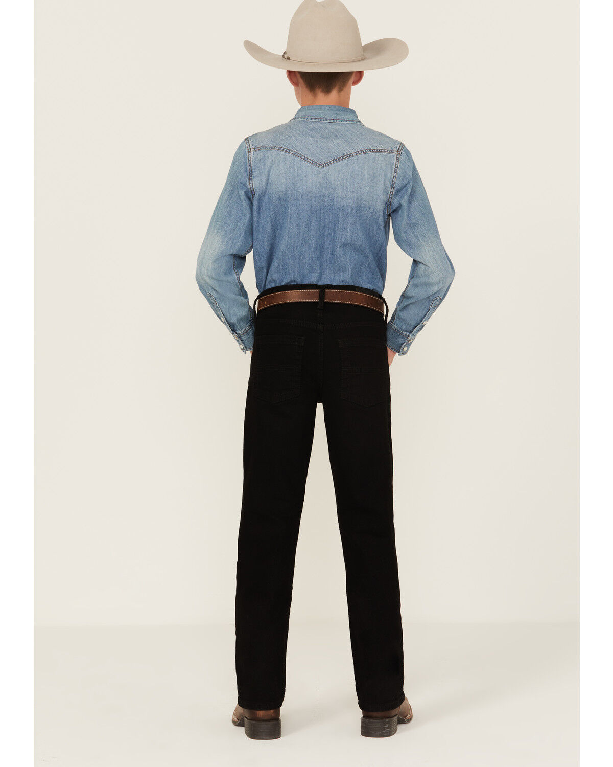 Image #3 - Cody James Boys' Night Rider Slim Bootcut Comfort Stretch Denim Jeans, Black, hi-res
