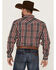 Image #4 - Cowboy Hardware Men's Arroyo Large Plaid Snap Western Shirt, Red, hi-res