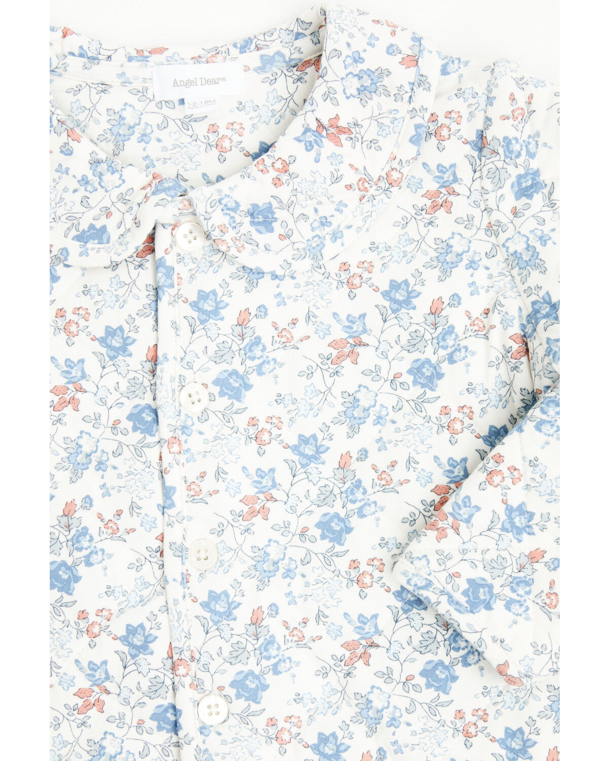 Image #2 - Angel Dear Infant Girls' Floral Quilted Jacket, Ivory, hi-res