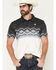 Image #1 - Rock & Roll Denim Men's Southwestern Border Print Button-Down Stretch Polo, Black, hi-res