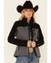 Roper Women's Gray & Black Contrast Fleece Zip-Front Softshell Jacket , Grey, hi-res