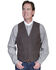 Scully Lambskin Leather Western Vest - Big & Tall, Brown, hi-res