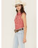 Image #2 - Wrangler Retro Women's Boot Barn Exclusive Paisley Print Sleeveless Pearl Snap Western Shirt, Red, hi-res